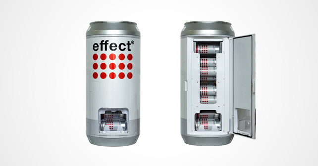 effect® - Can Dispenser – Praktischer Dosen-Kühlschrank - AfG - Energy Drink