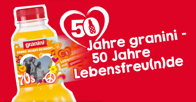 granini 50 Jahre Etiketten