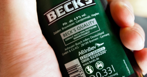 Beck's Flasche Piktogramme