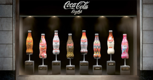 Coca-Cola light Flaschen Designer