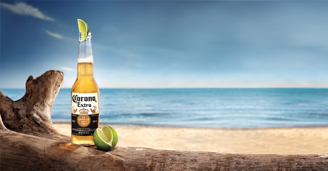 Corona Flasche Strand