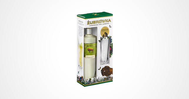 Zubrówka Vodka Promotion Longdrinkglas