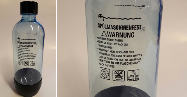 SodaStream PEN-Sprudlerflasche Rückruf