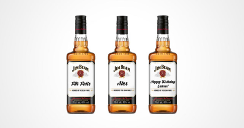 Jim Beam personalisiertes Etikett