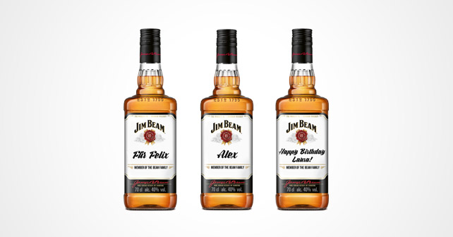 Jim Beam personalisiertes Etikett