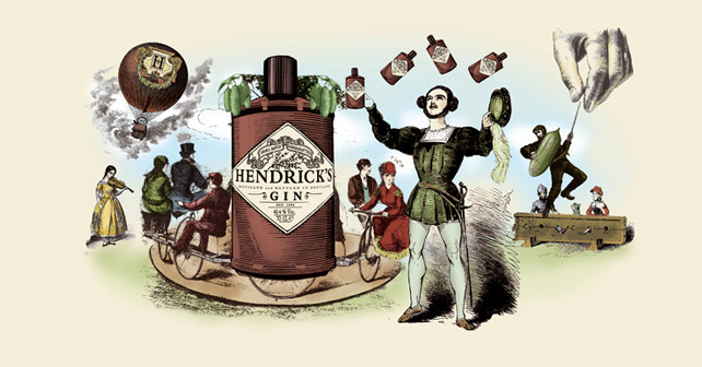 Hendrick’s Gin Cucumber Illustration