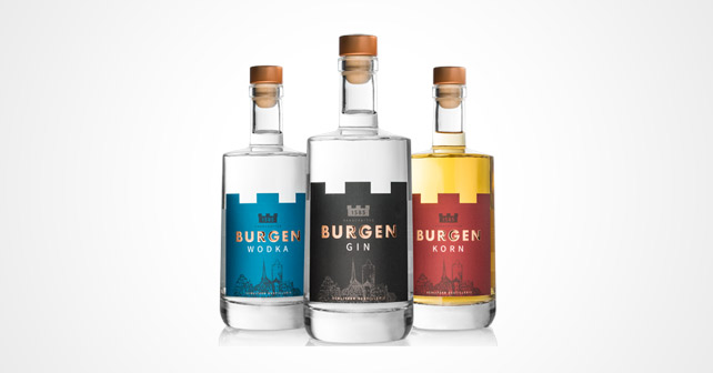 Burgen Drinks präsentiert Gin, Korn und Wodka