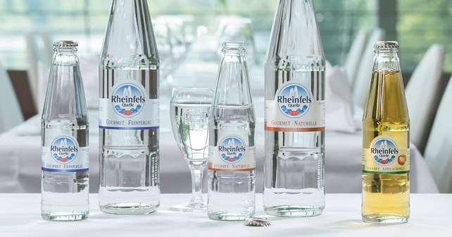 Rheinfels Quelle Gourmet neue Glasflaschen