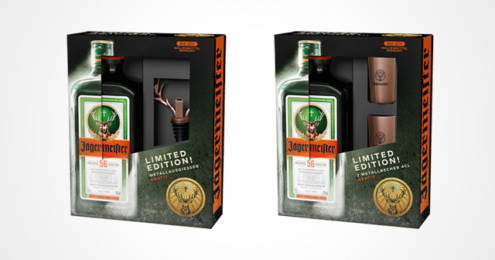 Jägermeister Ausgießer Becher Metall