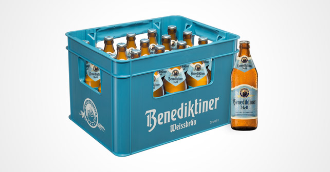 Benediktiner Hell Euro-Flasche