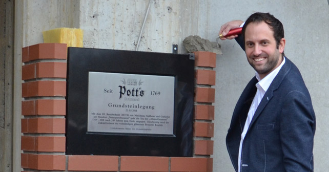 Pott's Grundsteinlegung Jörg Pott