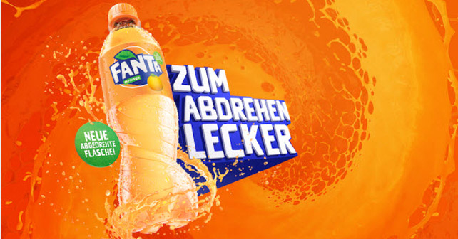 Fanta abgedrehte Flasche