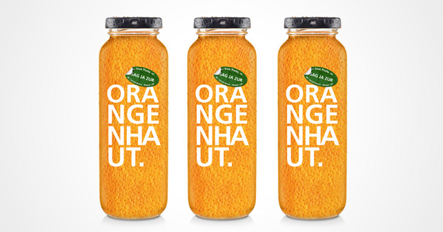 true fruits Smoothie oragen Orangenhaut