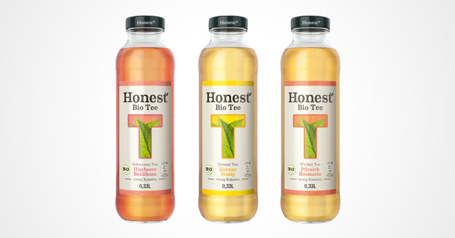 Die Flaschen von Honest Bio Tea