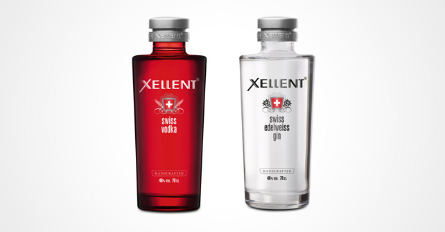 XELLENT Vodka Gin Flaschen