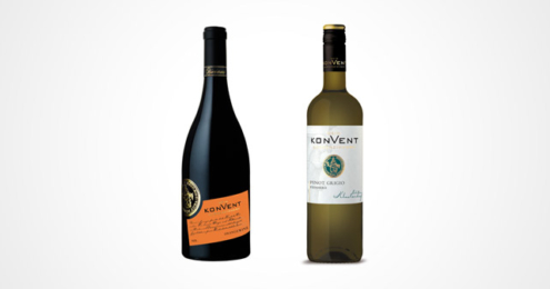 Weinflaschen Pinot Grigio und Divinus Orangenwein