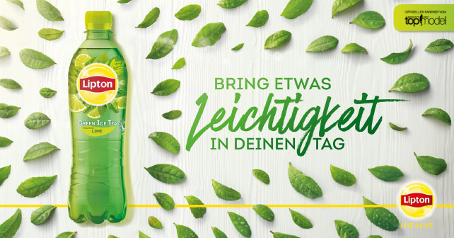 Banner Lipton Ice Tea Leichtigkeit Germany's next Topmodel