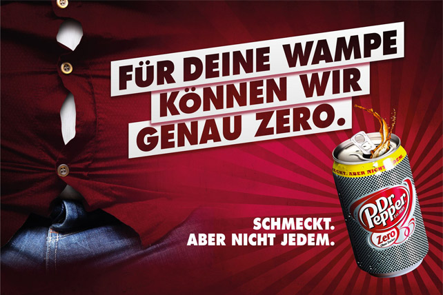 Plakat Dr Pepper Zero Wampe