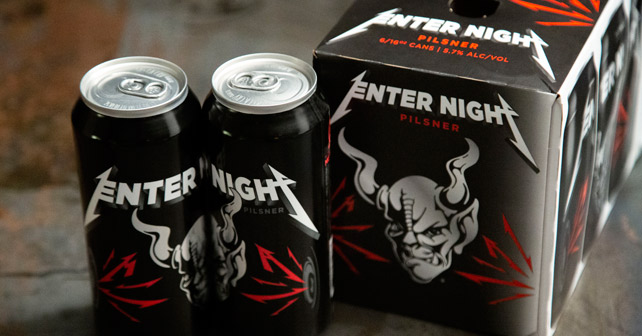 Das Enter Night Pilsner von Stone Brewing und Metallica