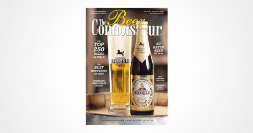 The Beer Connoisseur Zeitschrift mit riegele Bier als Coverbild