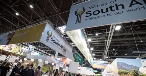 Messestand Südafrika Wein