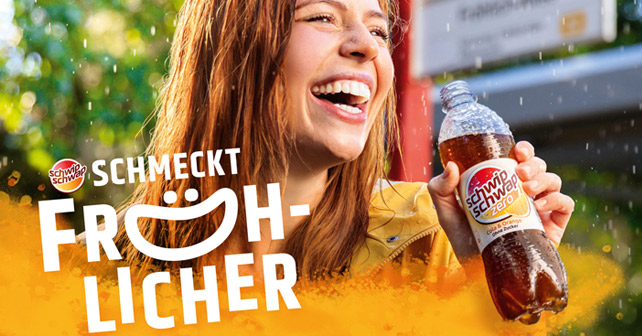 Schwip-Schwap schmeckt fröhlicher Kampagne