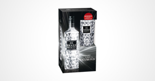 Three Sixty Vodka Premium Glas Geschenkbox