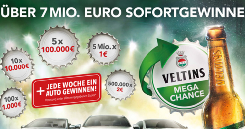 Veltins Kronkorken-Aktion 2019 Werbeplakat