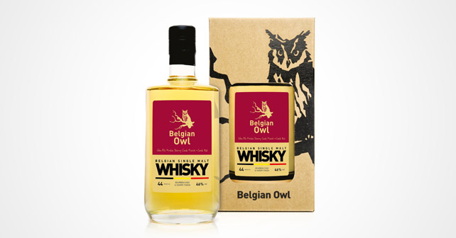 Belgian Owl Whisky Flasche Verpackung