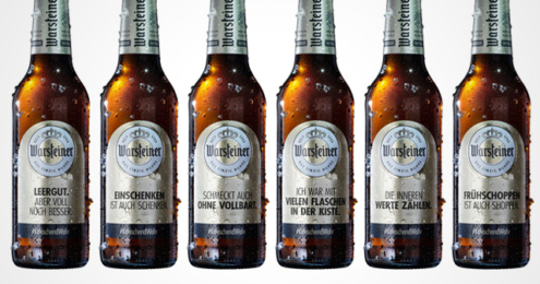 Warsteiner Sonderetikett erfrischende Wahrheit