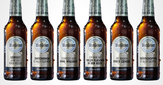 Warsteiner Sonderetikett erfrischende Wahrheit