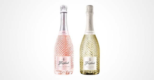 Edelstahl Freixenet Sekt Schlüsselanhänger mit Einkaufschip silber