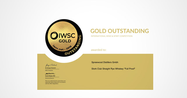 Rye Whisky Gold Outstanding