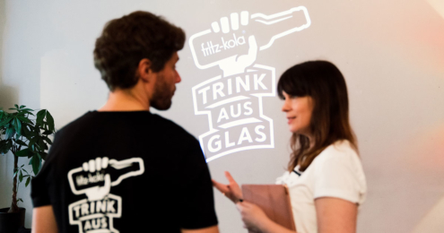 Fritz Cola Trink aus Glas Aktion