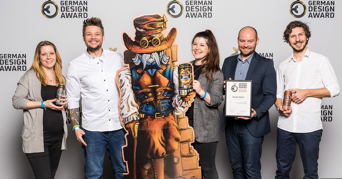 den German Steam Brew Award Design 2020 erhält