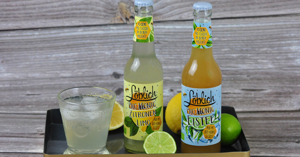 Limonade, gesüßt nur mit deutschem Bio Honig - about-drinks.com