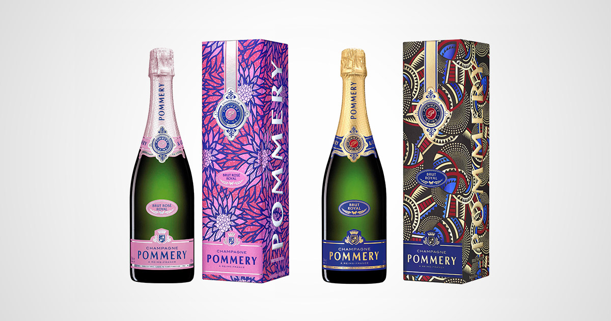 POMMERY Champagner in Waxprint Art Designs