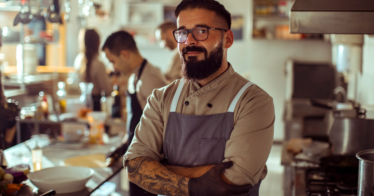 gastronom im restaurant