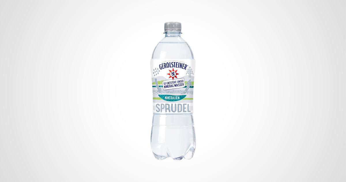 flasche gerolsteiner mineralwasser