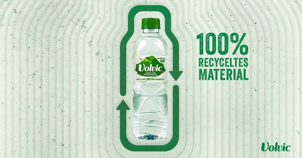 Volvic Recycling Flasche