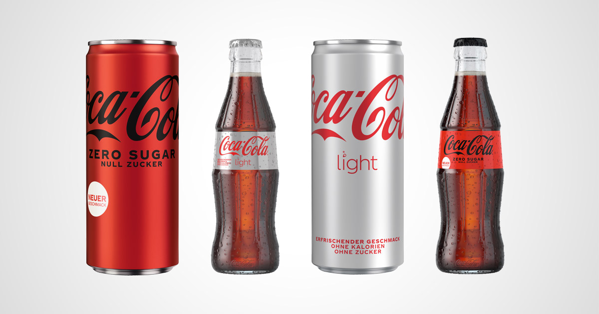 Coca Cola Mit Neuem Verpackungsdesign Und Neuer Rezeptur Fur Coca Cola Zero Sugar About Drinks Com
