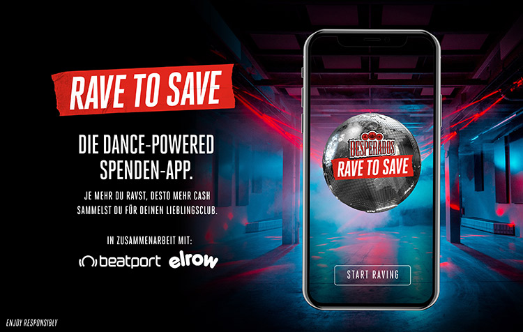 desperados rave to save app