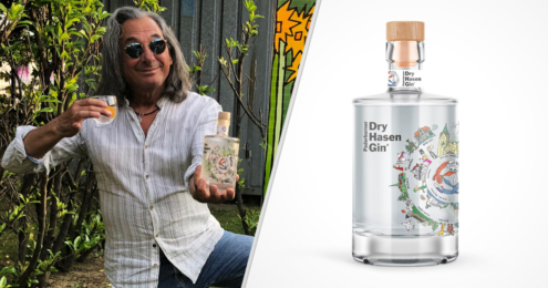 künstler herman reichold mit dry hasen gin