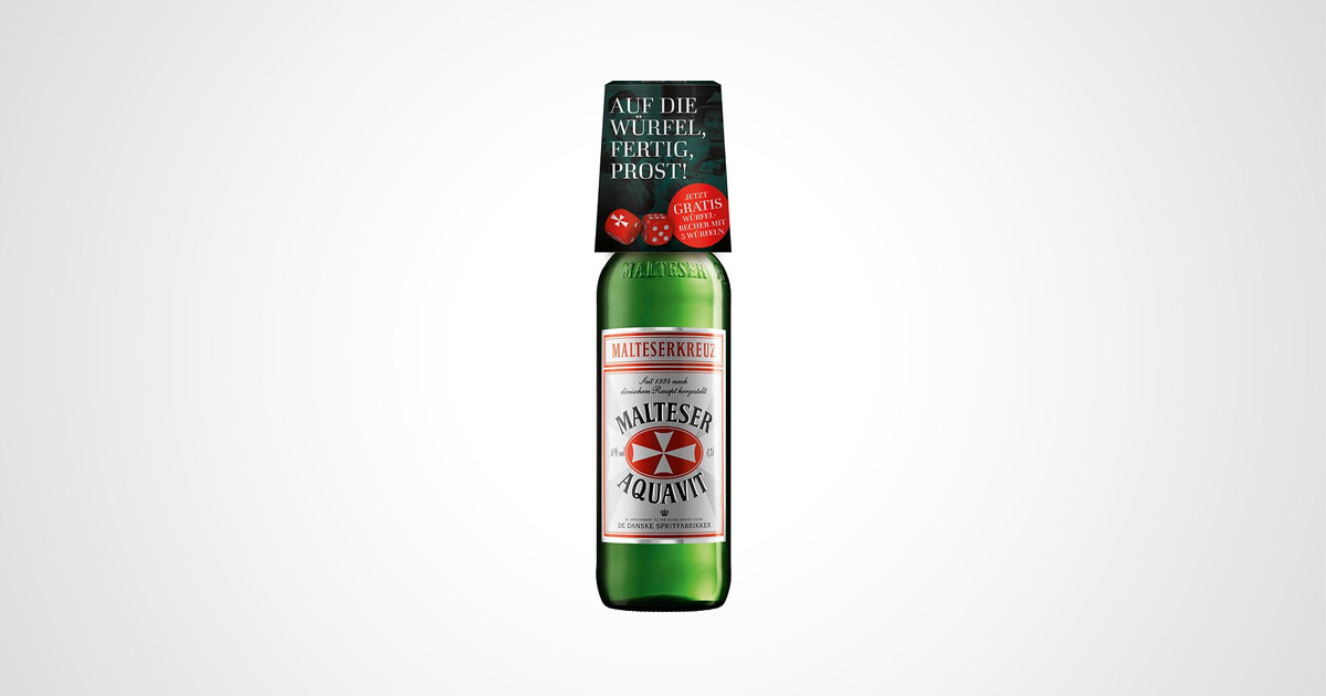 Malteserkreuz Aquavit On-Pack Würfel