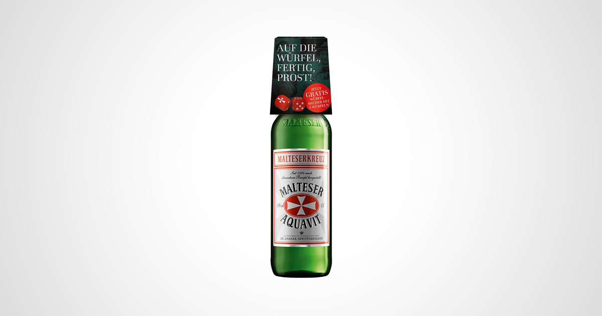 Malteserkreuz Aquavit On-Pack Würfel