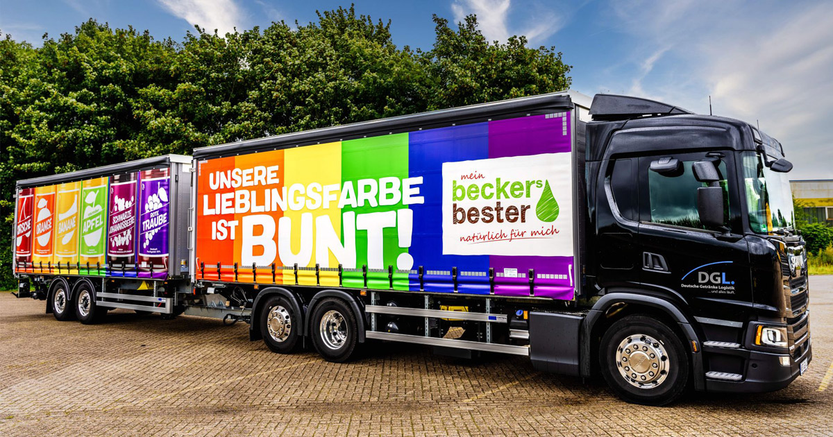 beckers bester LKW Regenbogen