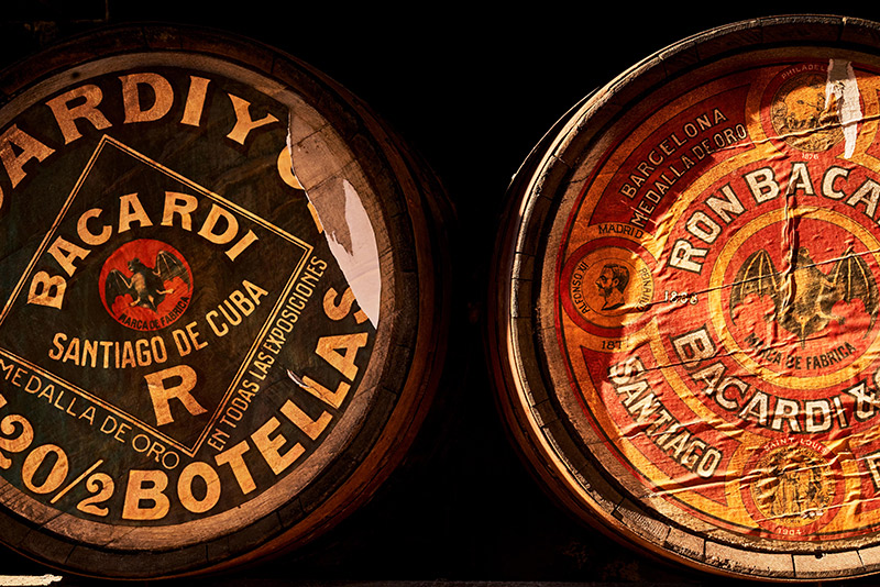 bacardi rum barrel