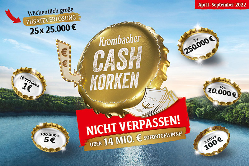 krombacher cash korken