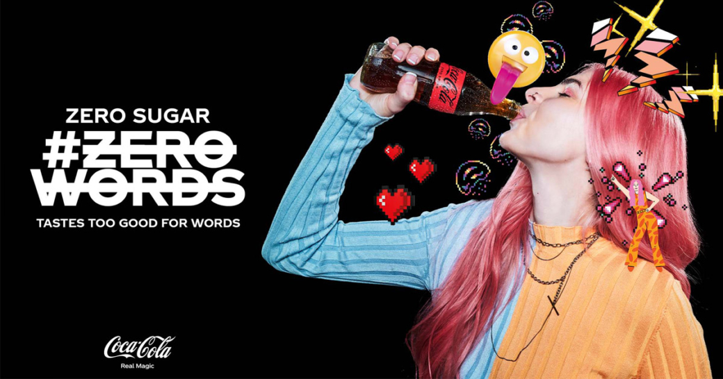 coca cola zero words