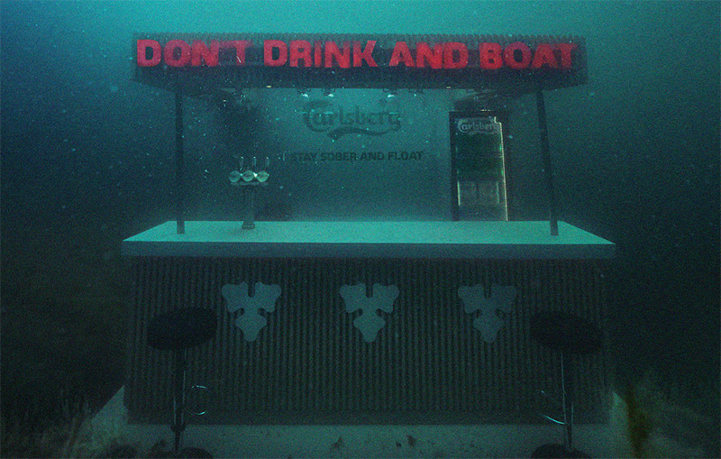 carlsberg sweden underwater bar